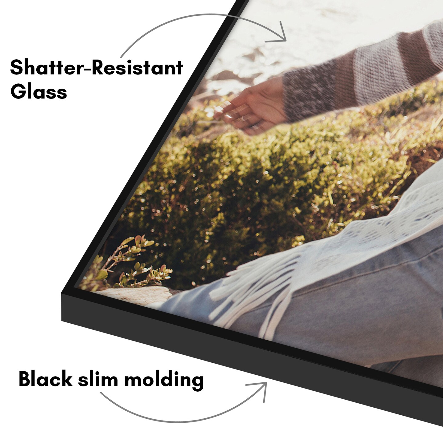 Americanflat Front Loading Picture Frame Set - Set of 3 - Multi Picture Frames - Perfect for Photos and Wall Decor - Shatter Resistant Glass - Hanging Hardware with Snap-Out Easel