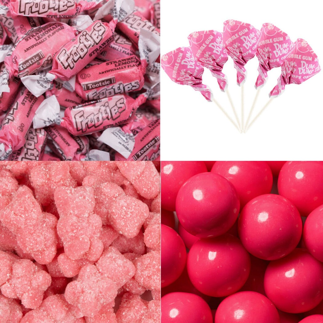 Value Size Candy Buffet - 775pcs (7.3 lbs) - Pink, Light Blue, Green, Red & Purple & More