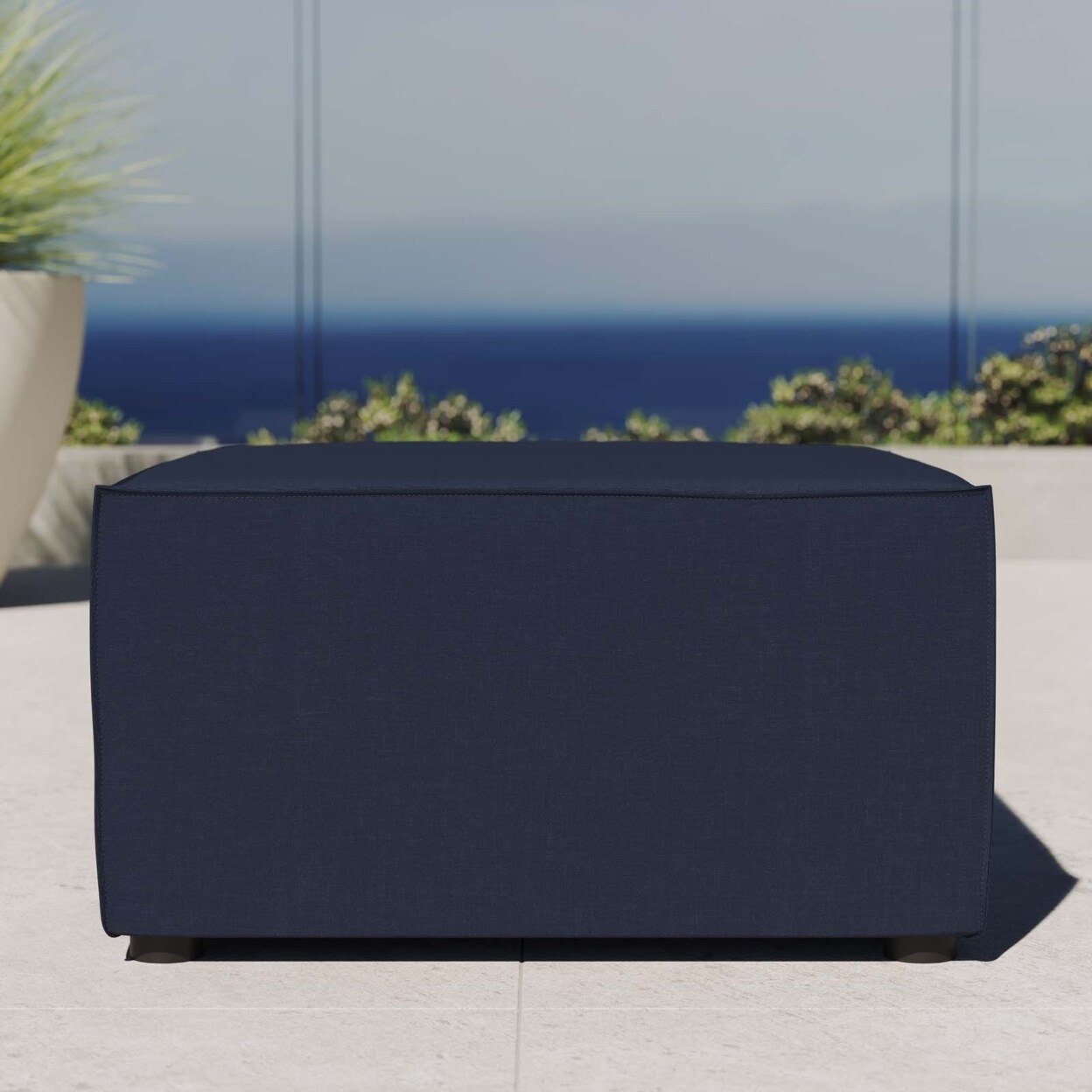 Modway Saybrook Outdoor Patio Upholstered Sectional Sofa Ottoman-EEI-4211
