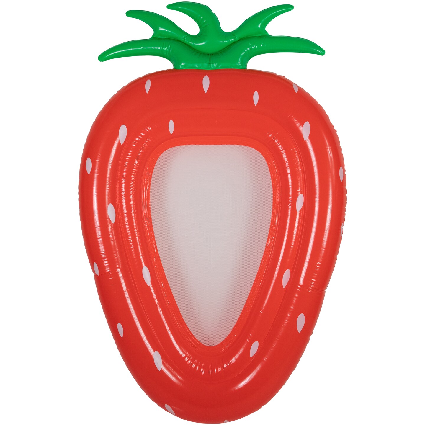 Pool Central Jumbo Strawberry Mesh Lounger Pool Float, 65.5-Inch