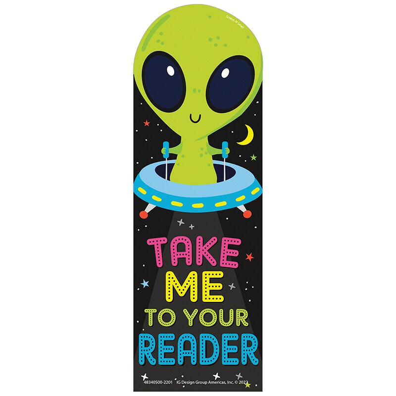 Take Me To Your Reader Green Apple Scented Bookmarks, Pack of 24