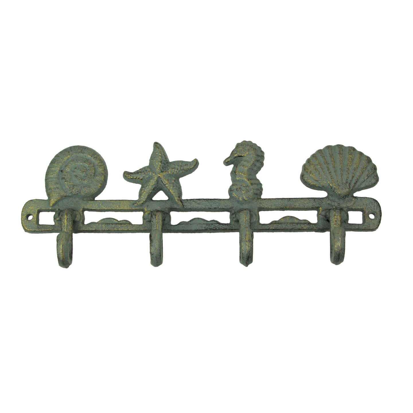 Cast Iron Starfish Seahorse Sea Life Wall Hook Decorative Towel Coat Rack Decor