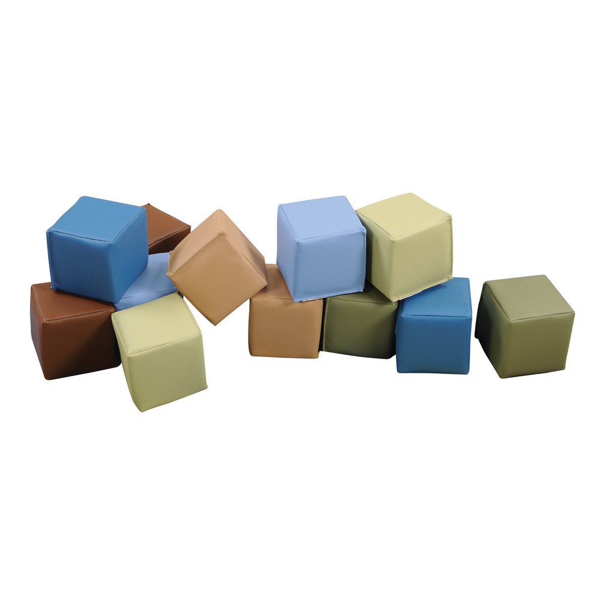 Kaplan Early Learning Company Woodland Patchwork Natural Colored Toddler Blocks - 12 Pieces