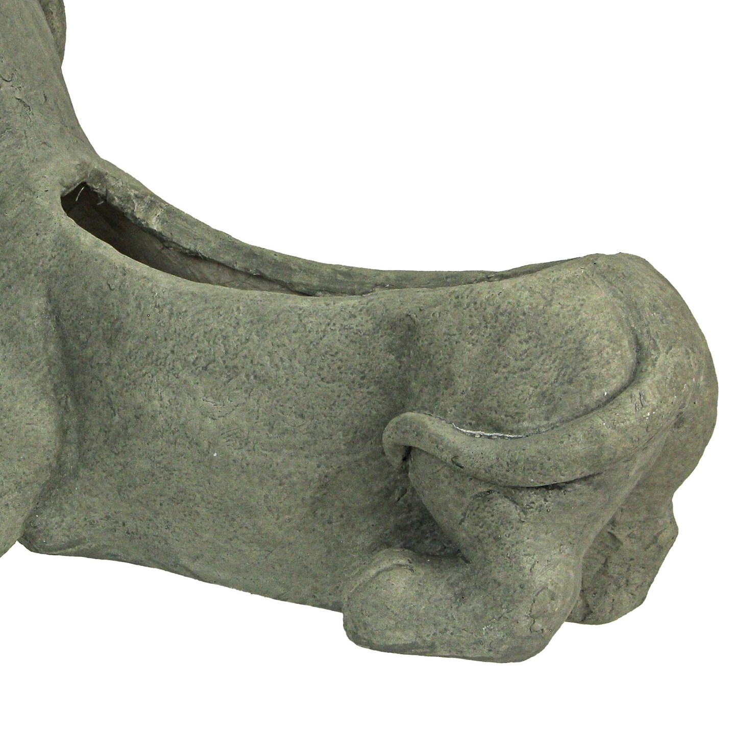 Resin Distressed Rustic Finish Dachshund Dog Indoor Outdoor Planter