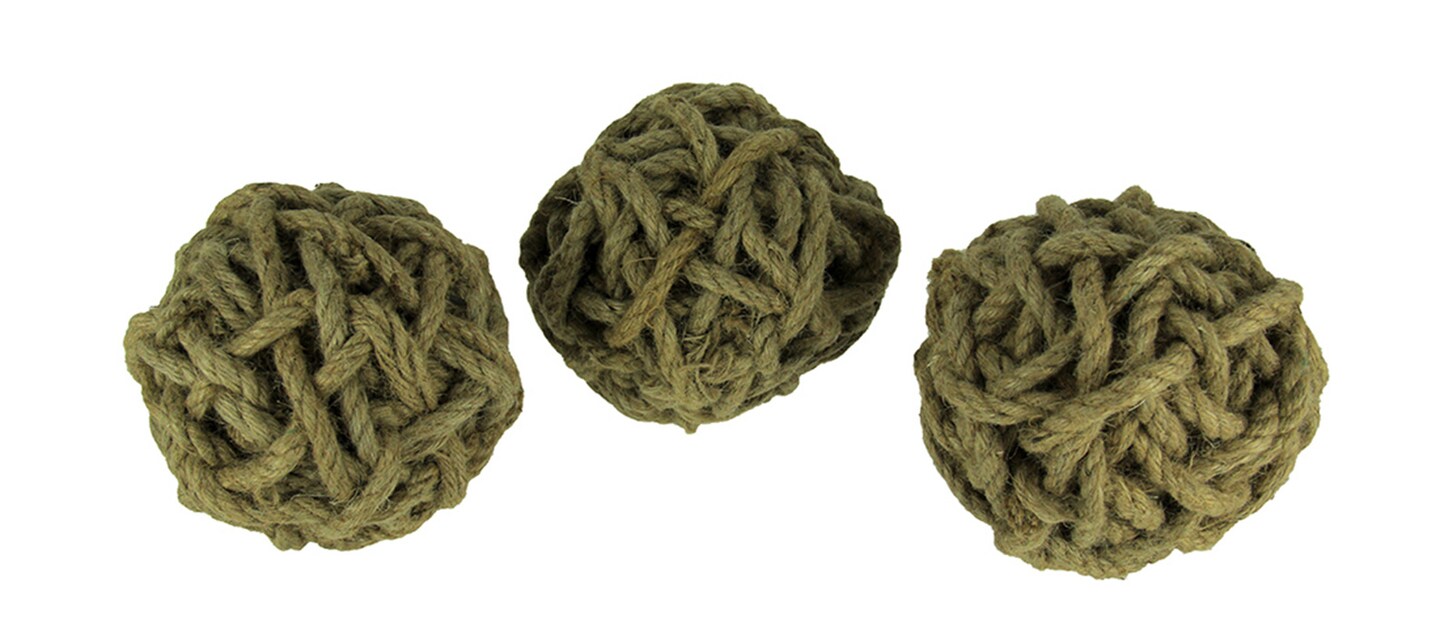 6 Inch Diameter Cole Twine Decorative Rope Balls Set of 3