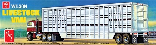 Round2 1/25 Wilson Livestock Van Trailer Plastic Model