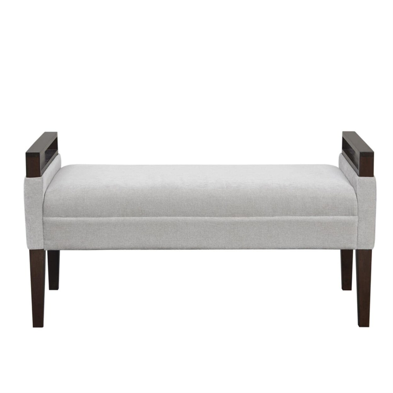 MARTHA STEWART   Upholstered Accent Bench with Light Grey Finish MT105-0168