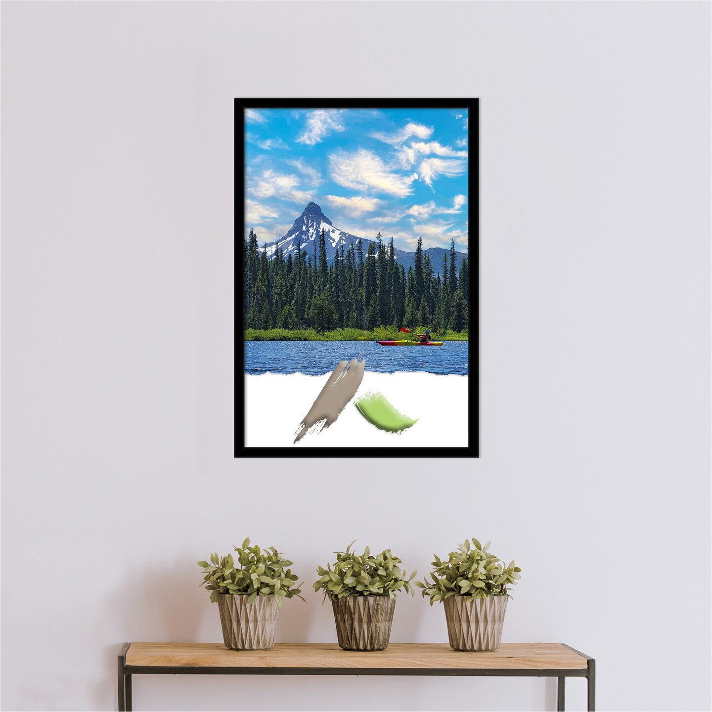Jet Black Picture Frame, Photo Frame, Art Frame