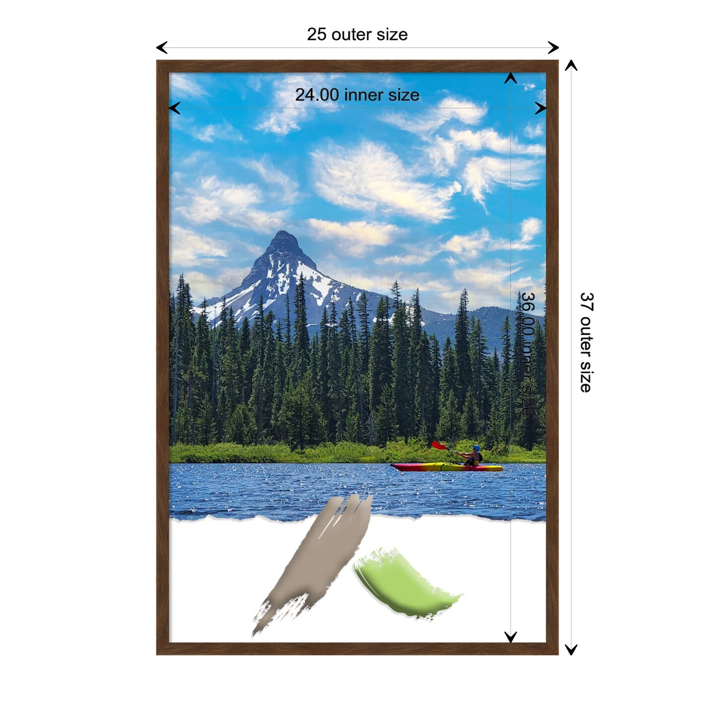 Carlisle Narrow Wood Picture Frame, Photo Frame, Art Frame