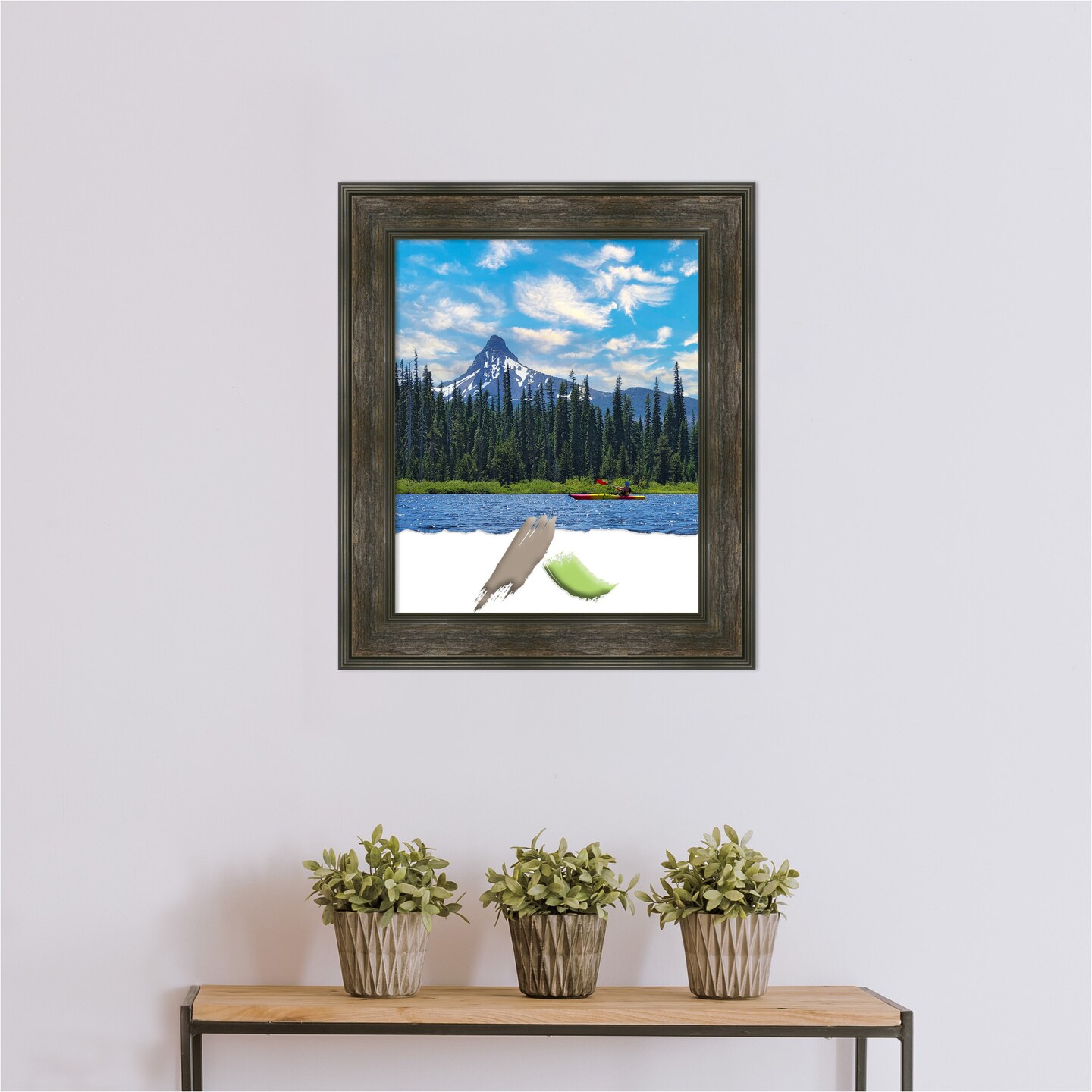 Rail Rustic Char Picture Frame, Photo Frame, Art Frame