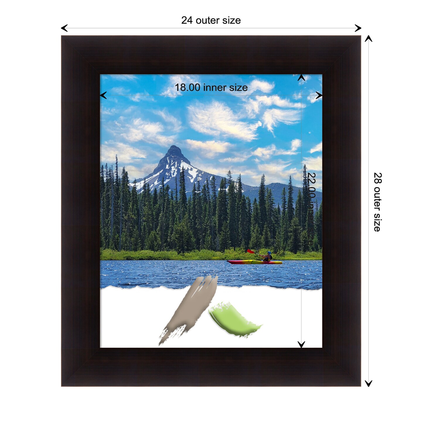 Portico Espresso Wood Picture Frame