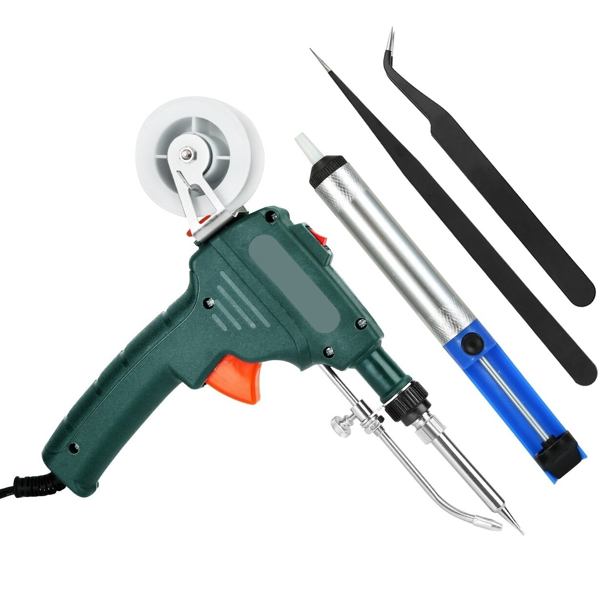 SKUSHOPS Soldering Iron Gun Kit 5 in 1 Automatic Hand held 60W Soldering Feed Welding Tool with Bracket Desoldering Pump