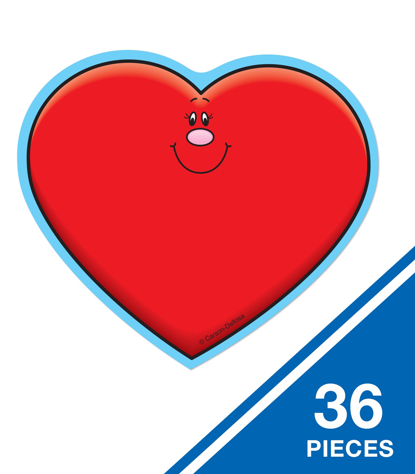 Carson Dellosa 36 Mini Heart Cutouts, Paper Heart Shaped Cutouts for Bulletin Board, Arts & Crafts, Valentine's Day Decorations, Heart Cutouts for Classroom, Party, and Valentine's Day Classroom Décor