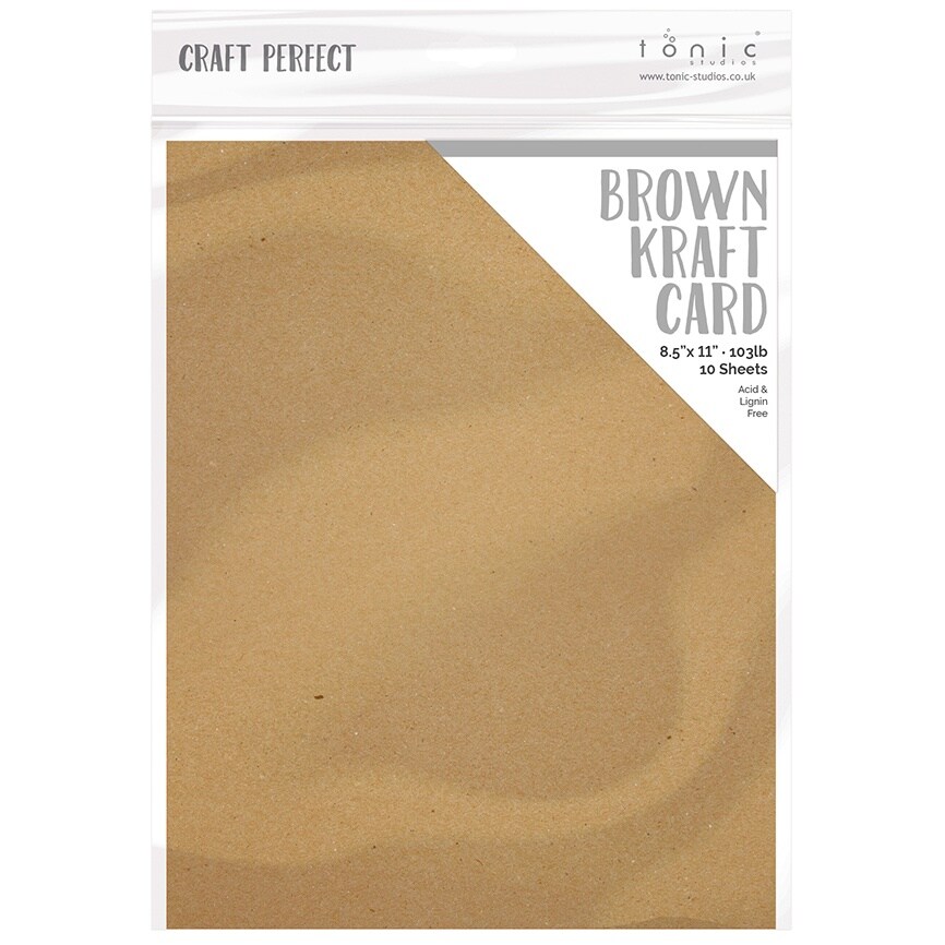 Craft Perfect Kraft Cardstock 8.5&#x22;X11&#x22; 10/Pkg-Brown