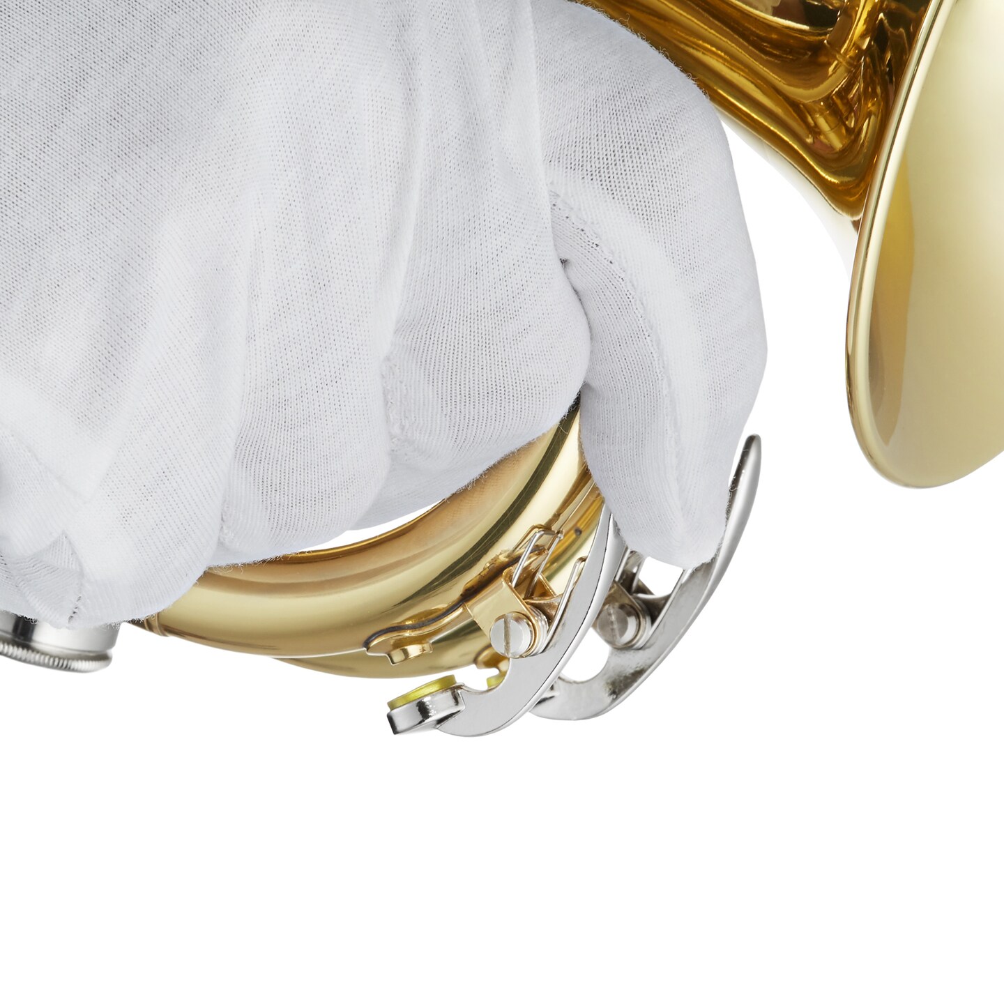 Ashthorpe Bb Brass Pocket Trumpet - Includes Case, Mouthpiece, Gloves, Cleaning Cloth, Valve Oil