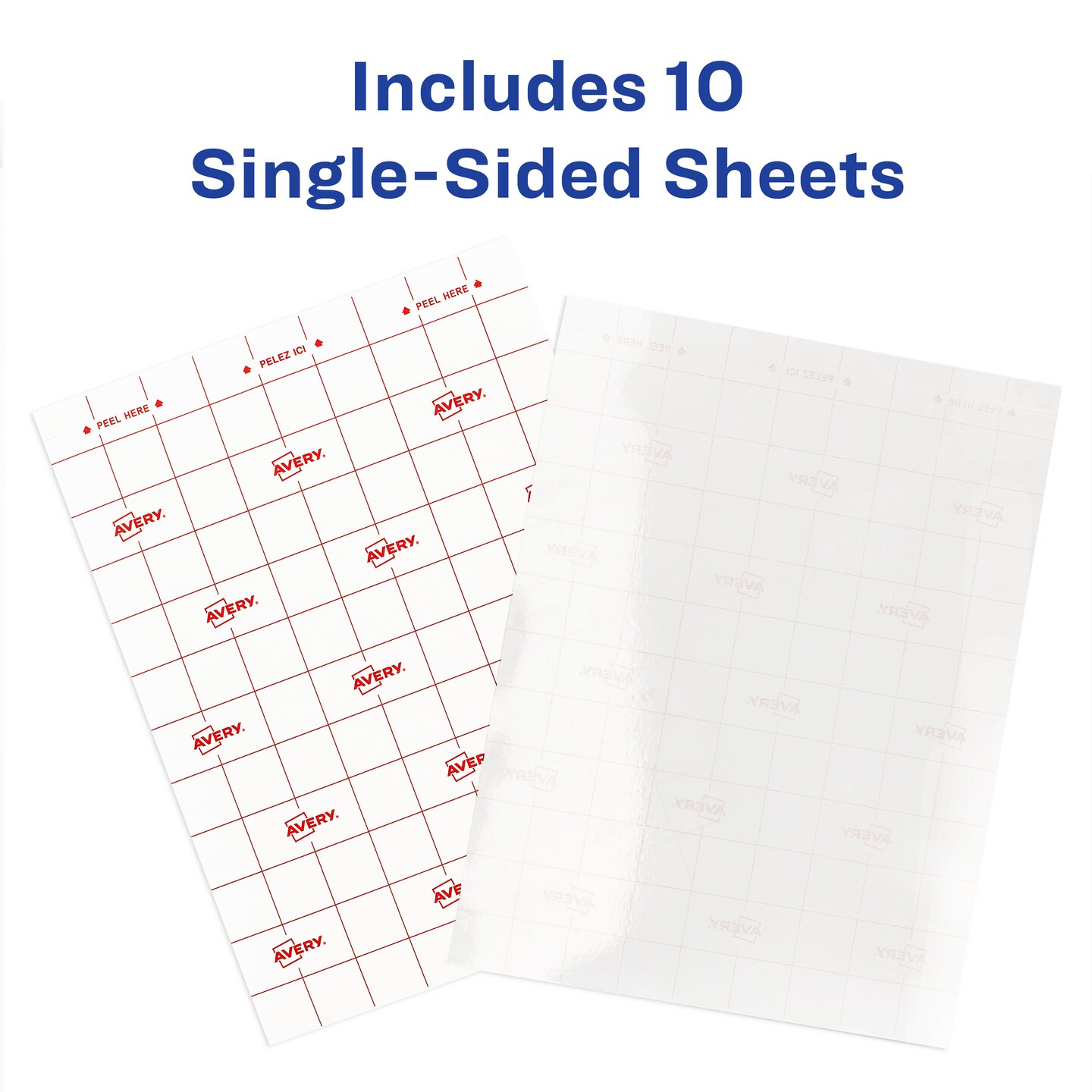 Avery School Supplies Set Bundle, 10 Clear Self-Laminating Sheets, 8 Washable Glue Sticks, Great for Back to School, Office Supplies, and Home Use (01684)