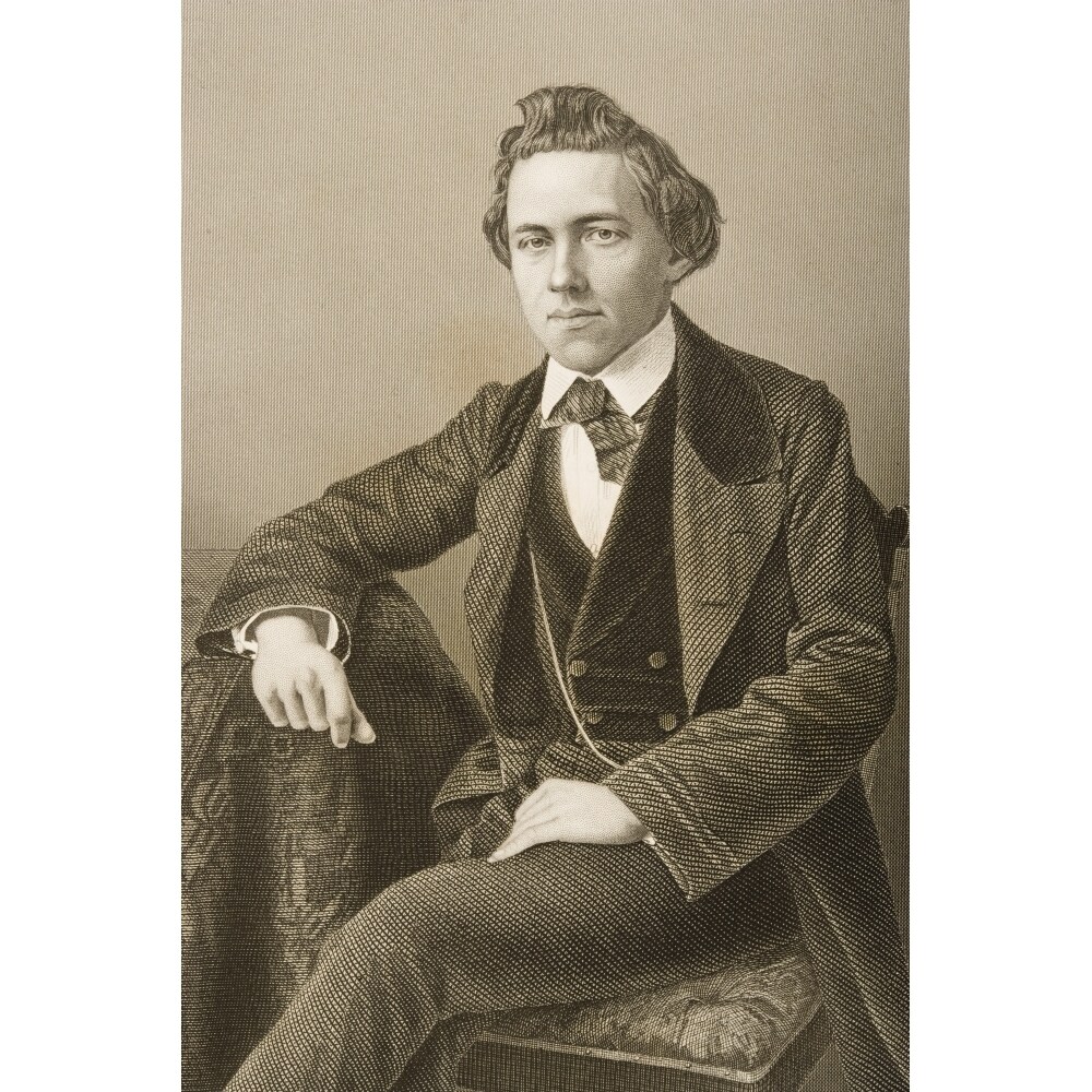 Paul Charles Morphy 1837-1884. American Chess Player. Engraved By D.J.Pound