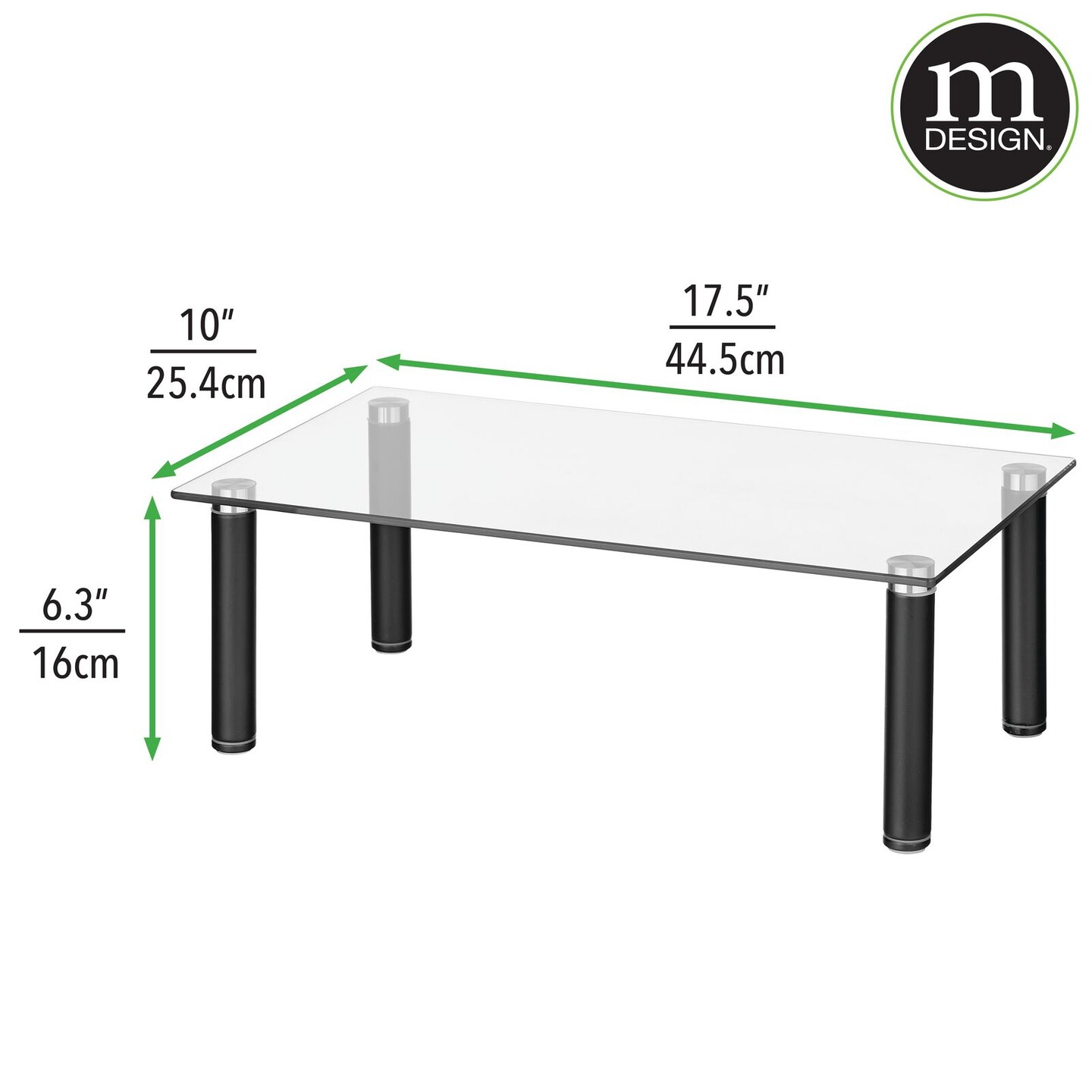 mDesign Flat Platform Riser Shelf for Laptop Computer or TV