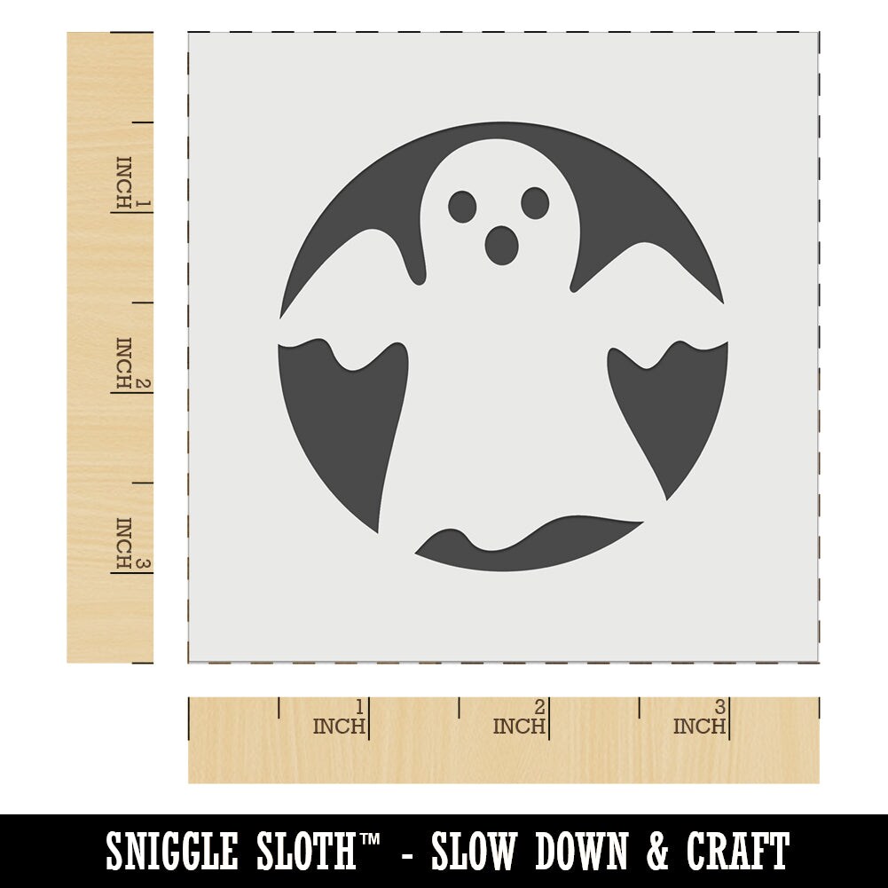 Spooky Halloween Ghost Wall Cookie DIY Craft Reusable Stencil