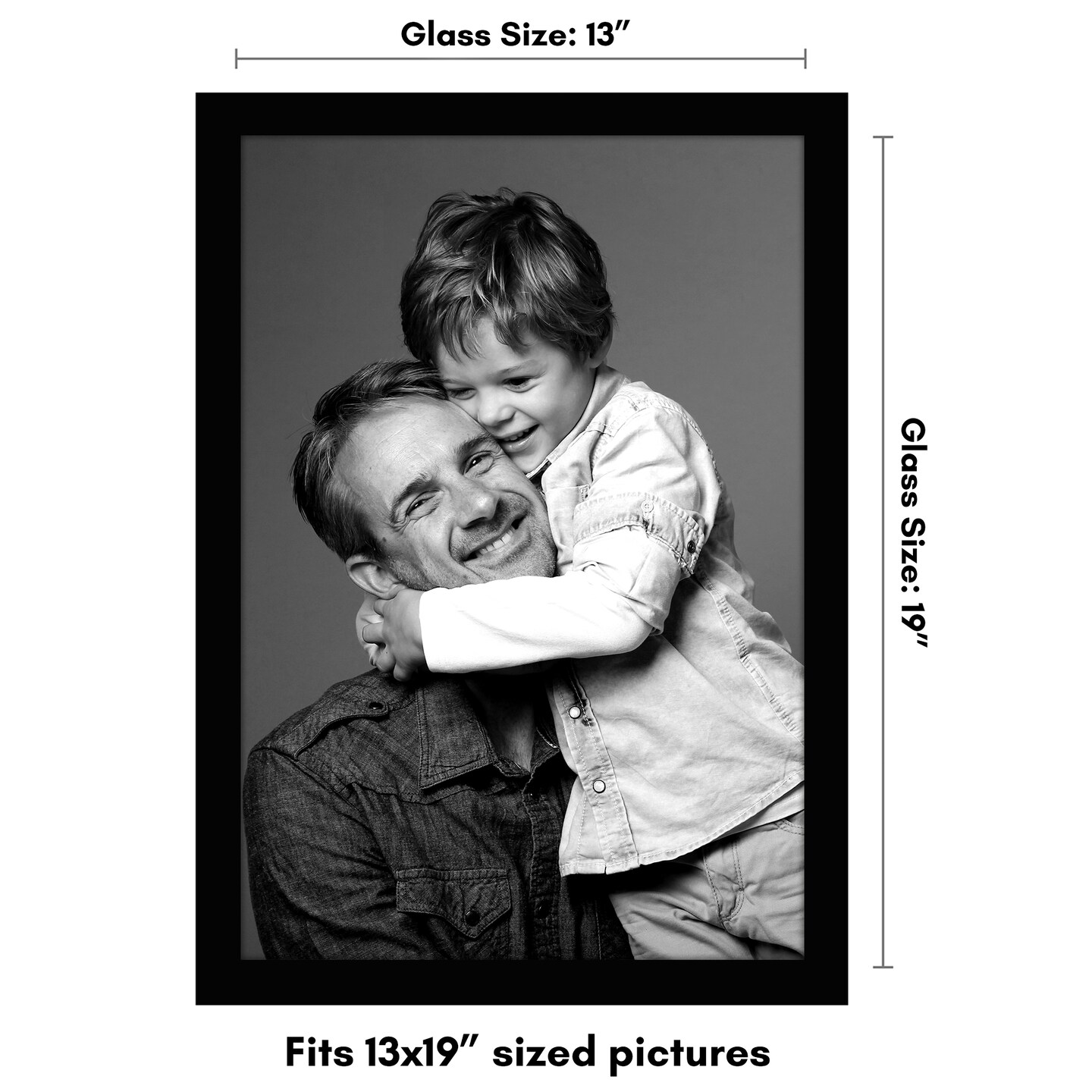 Americanflat Gallery Picture Frame - Photo Frame for Wall Decor - Shatter Resistant Glass - Adjustable Hanging Hardware - Includes Easel for Tabletop Display