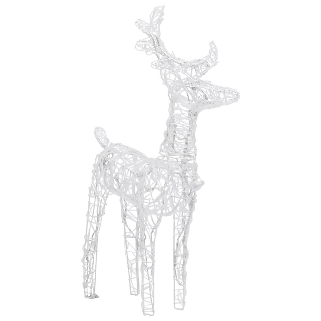 Reindeers &#x26; Sleigh Christmas Decoration 160 LEDs 51.2&#x22; Acrylic