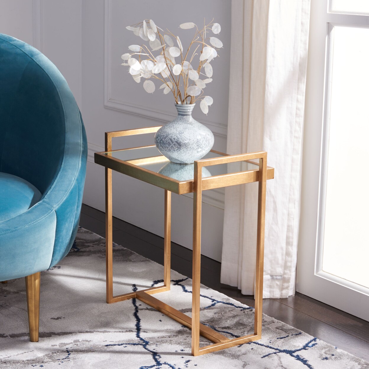 Safavieh   Noland Mirror Top Gold Accent Table Gold/ Mirror