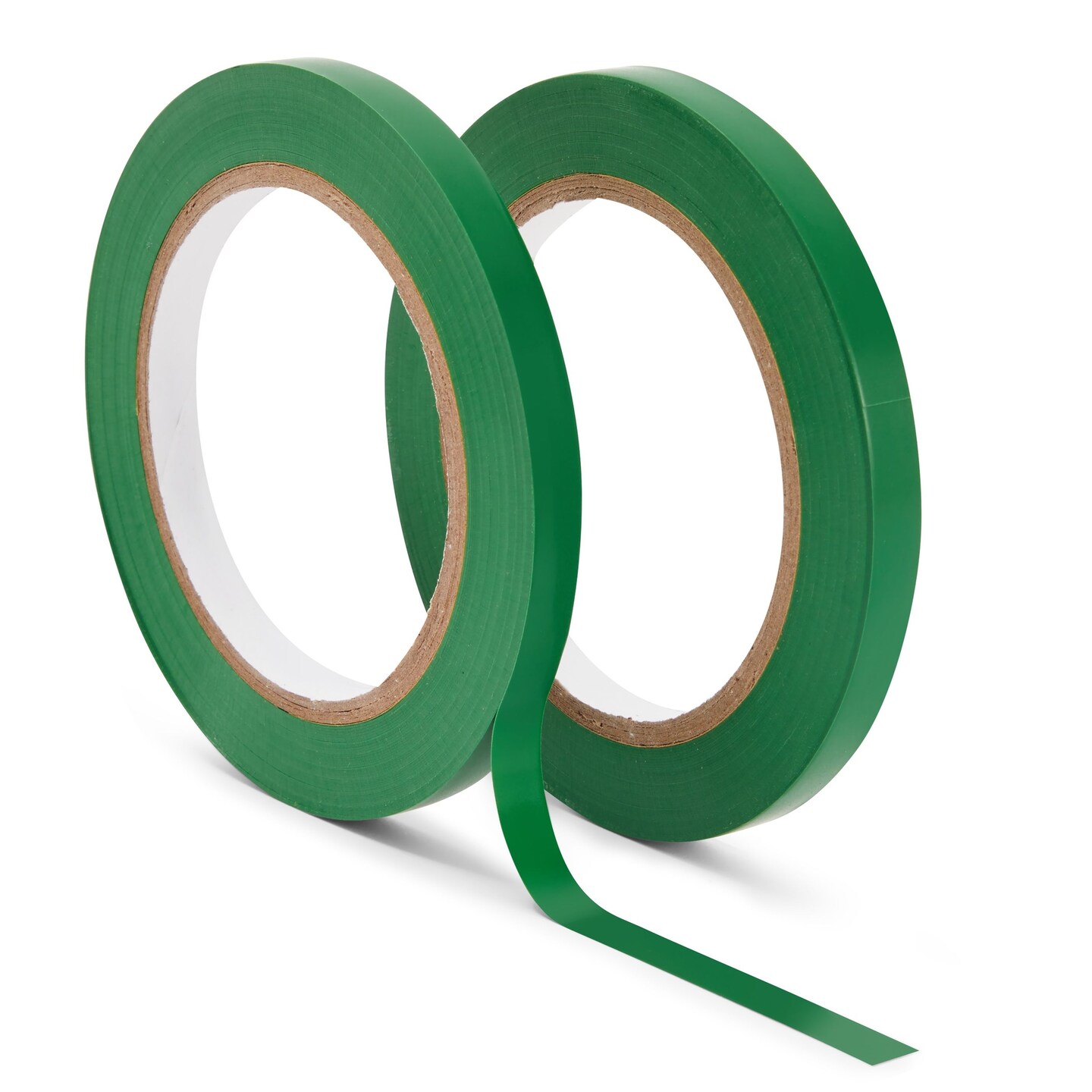 2 Rolls Vinyl Pinstripe Fine Line Tape, 3/8-Inch Wide by 36-Yards Long Each, Gym Floor Tape for Marking Warehouse Grid Lines (72 Yards Total, Kelly Green)