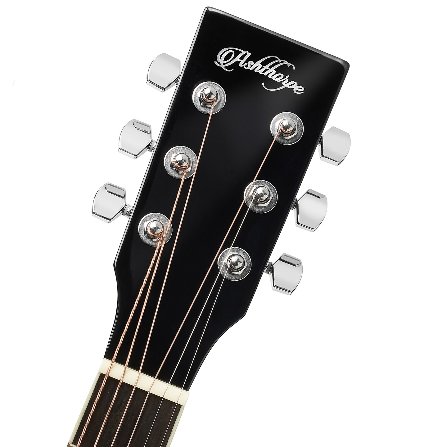 Ashthorpe Full-Size Dreadnought Cutaway Acoustic Electric Guitar Package with 10 Watt Amp