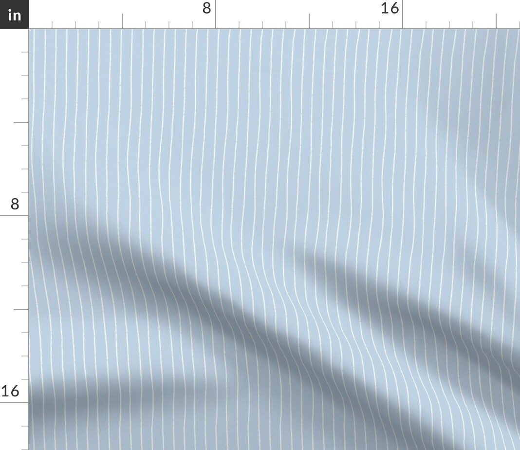 Coastal Blue Stripe Minimalist Beachy Pastel Striped Lines Custom Printed Fabric by Spoonflower Various Fabrics by the Yard or Fat Quarter