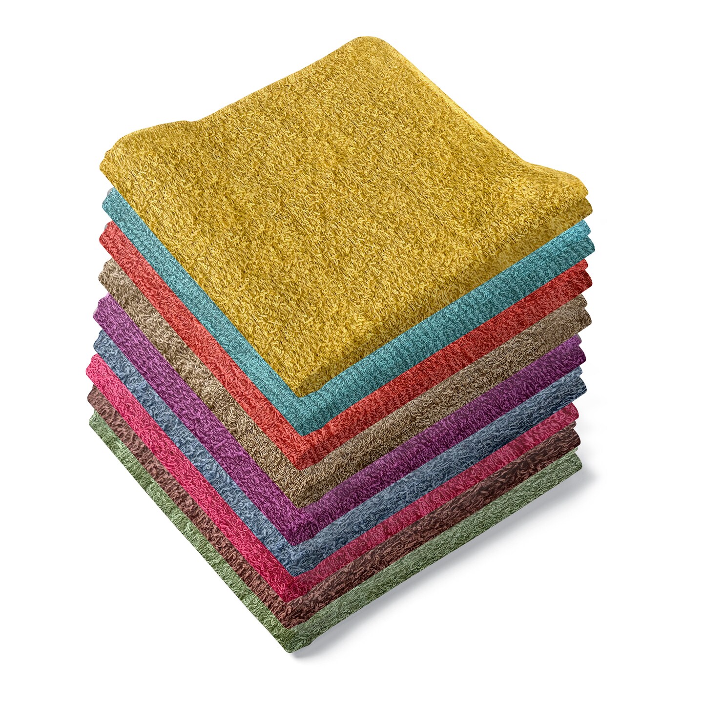 Soft Cotton Wash Cloths - 48 Pack, 100% Absorbent Quick Dry 100% Wash Cloths
