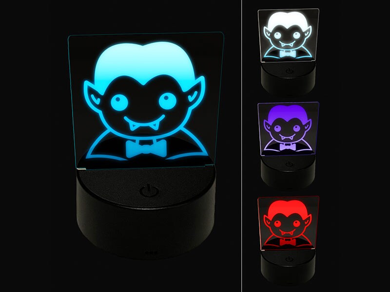 Peeking Dracula Halloween 3D Illusion LED Night Light Sign Nightstand ...