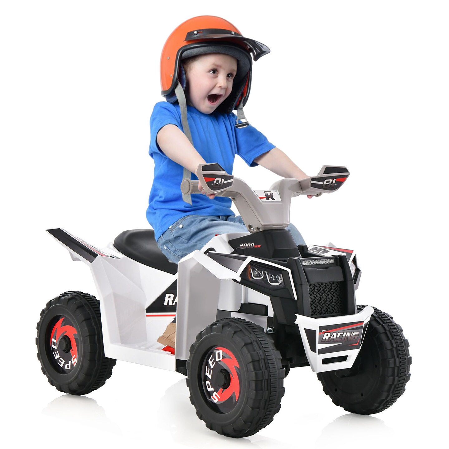 Kids Ride On Atv 4 Wheeler Quad Toy Car With Direction Control