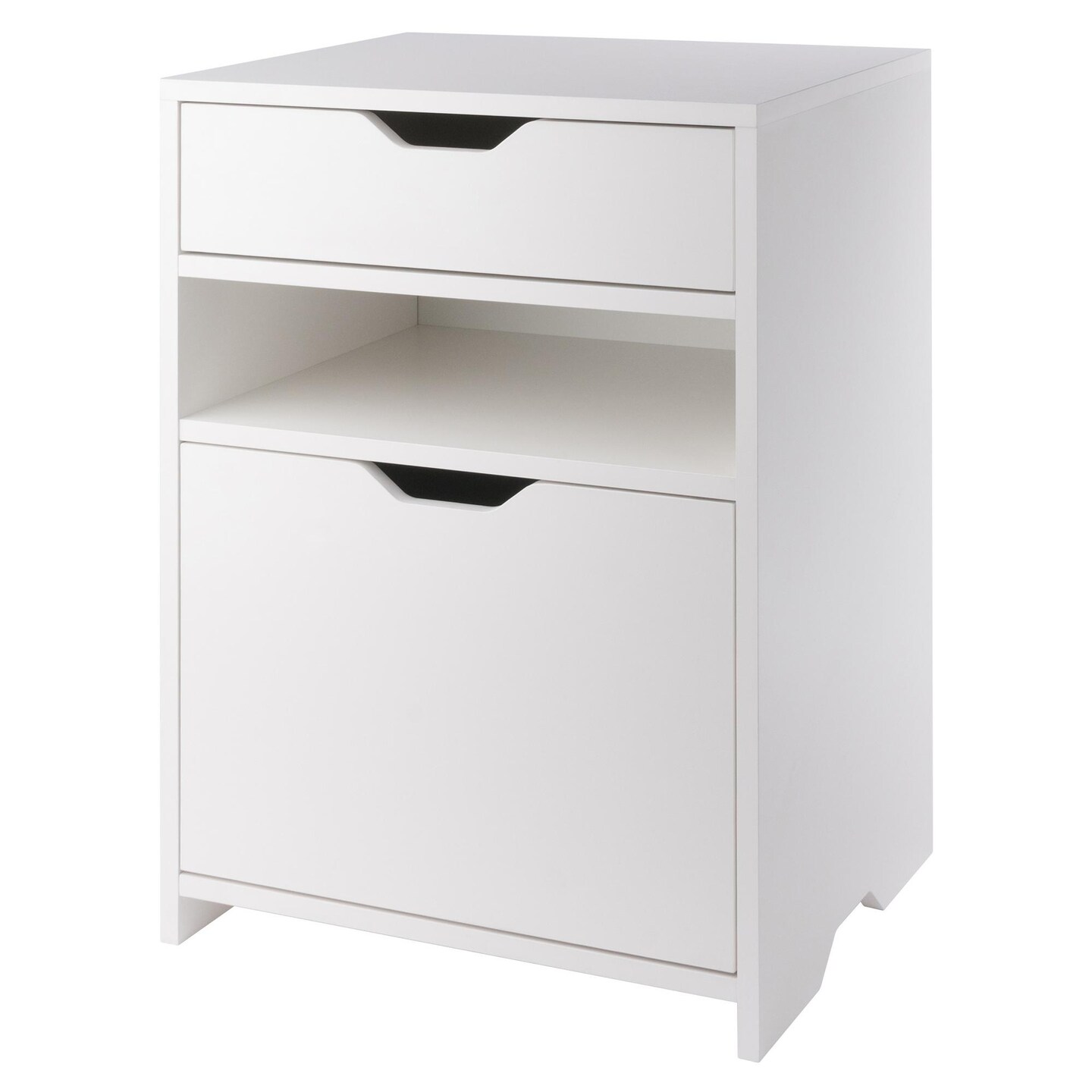 Contemporary Home Living Filing Storage Cabinet with Drawer - 26.25" - White