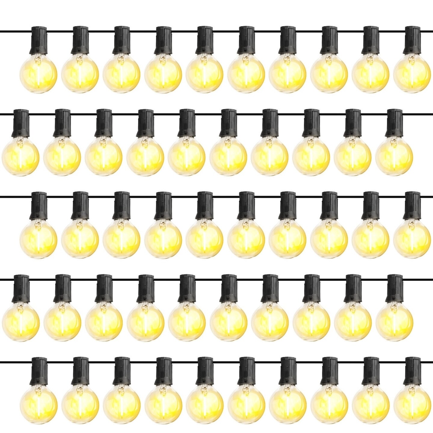 Globe String Lights 25Ft 50Ft Warm White Outdoor Patio Decorative Led Lighting