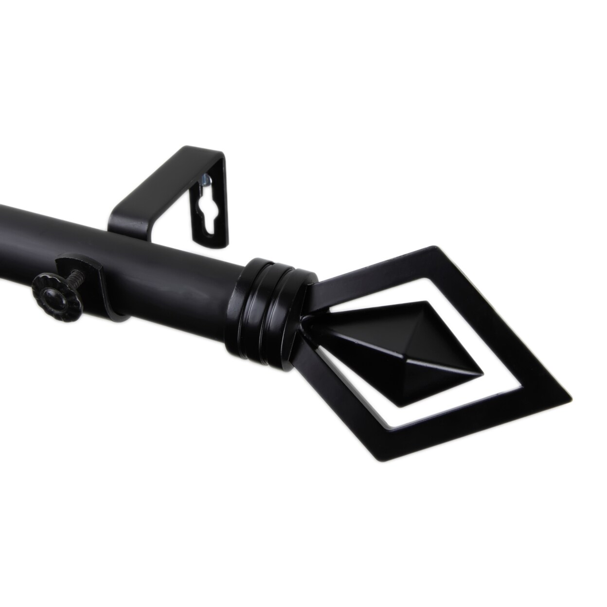 Rod Desyne Lenore Curtain Rod 120-170 inch - Black