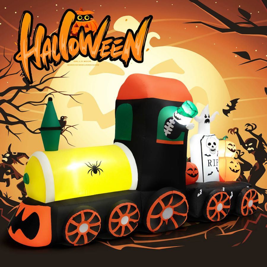 Halloween Outdoor Spooky Tree Monster Ghost Blow Up Yard Decoration With Built-In Led Lights