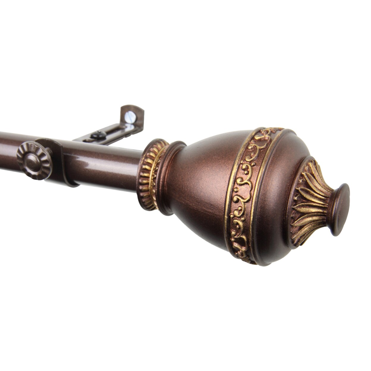 Rod Desyne Amelie Curtain Rod 120-170 inch - Cocoa