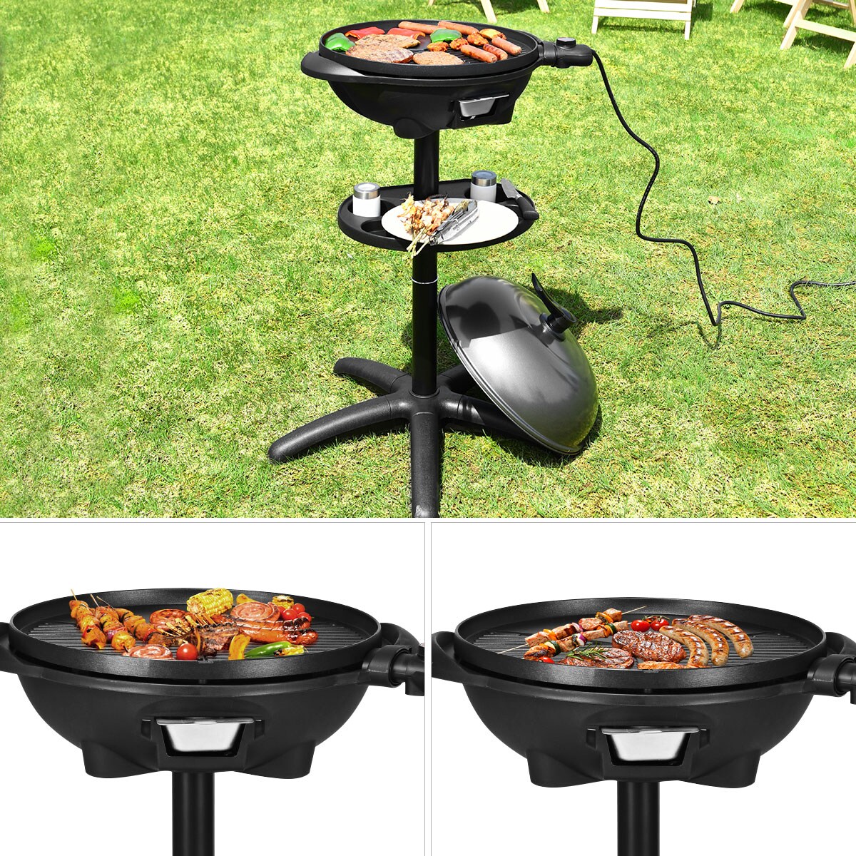 1350 W Outdoor Electric BBQ Grill with Removable Stand Michaels