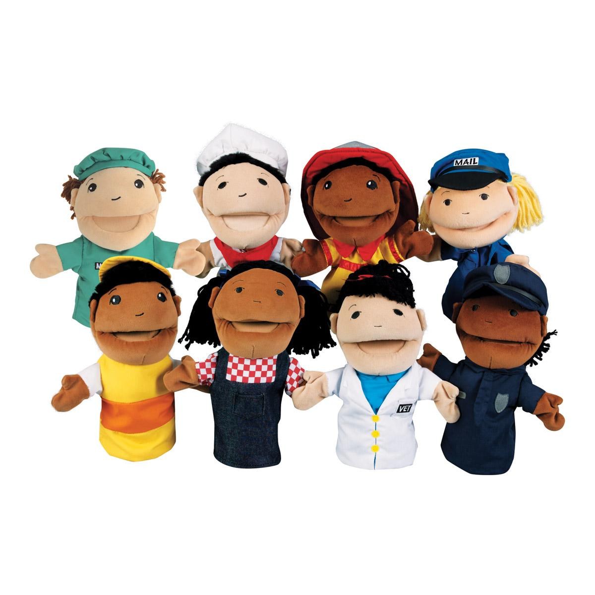 Kaplan Early Learning Company Occupation Puppets - Set of 8