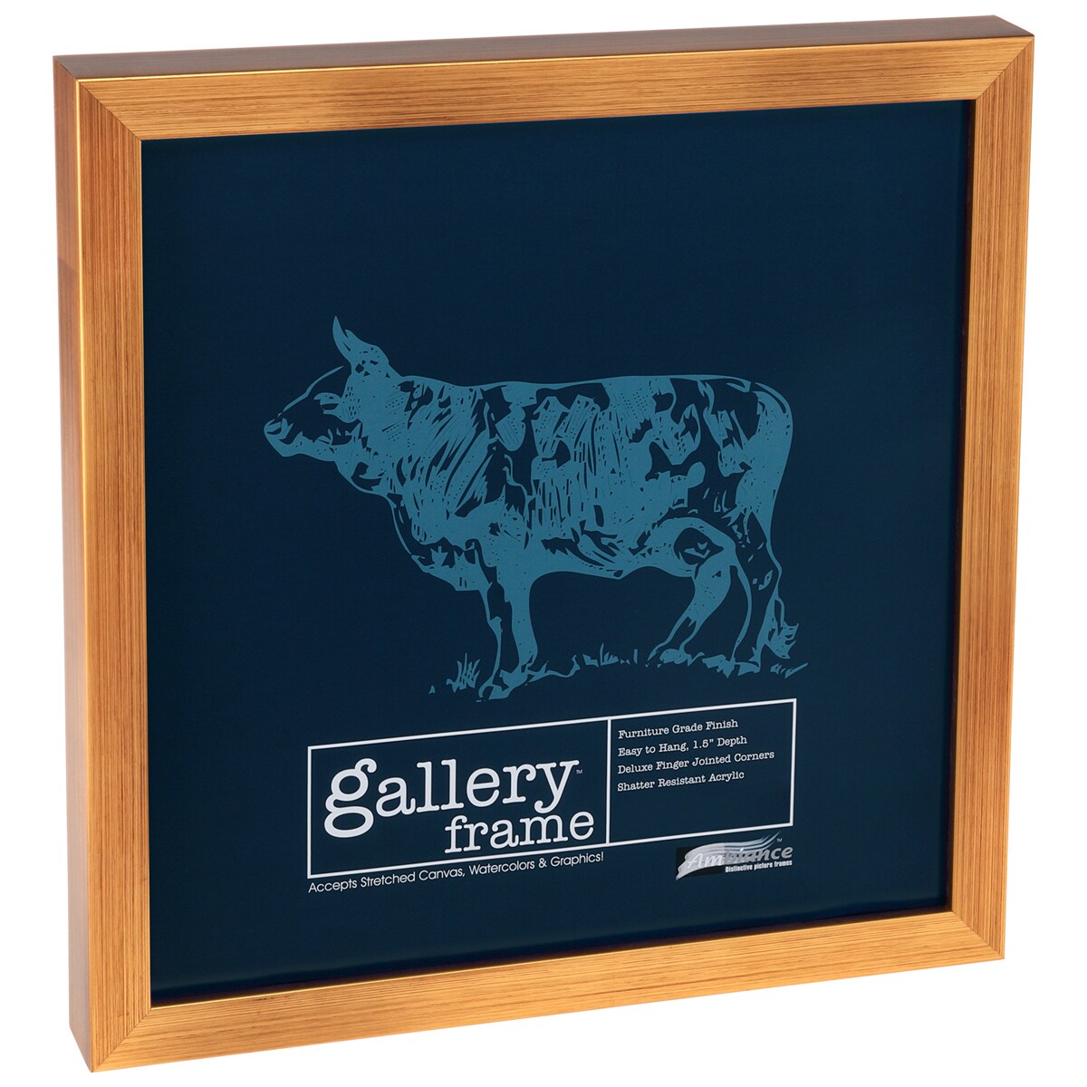 Ambiance Gallery Wood 1.5" Deep Picture Frame - Professional Quality Frames for Stretch Canvas, Artists, Display, Home Decor, & More!