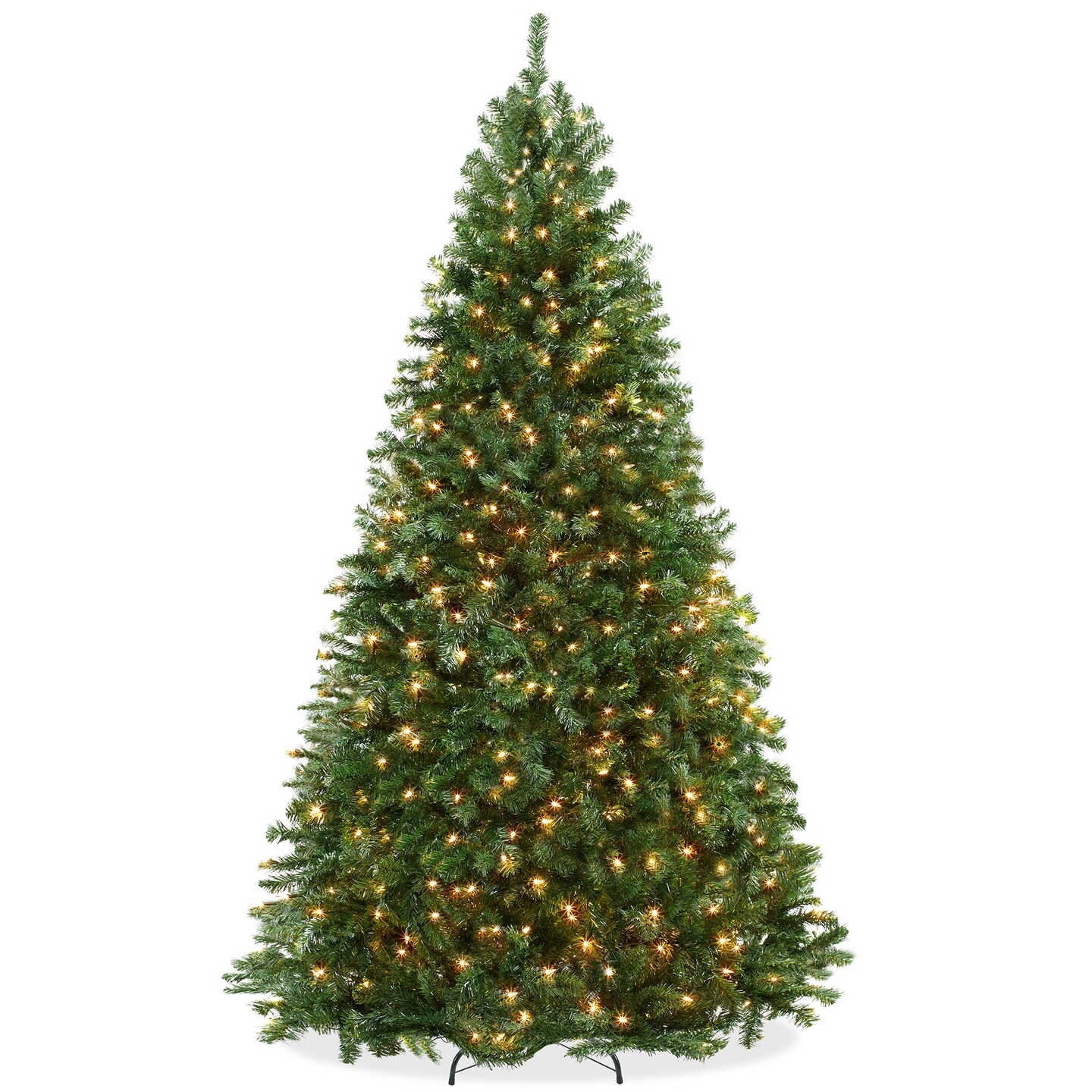 Casafield Realistic Pre-Lit Green Spruce Artificial Holiday Christmas Tree&#xA0;with Sturdy Metal Stand