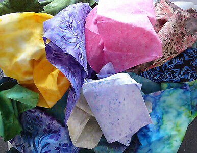 Batik Designer Cotton Fabric Scraps Strips Fabric Pieces Remnants Scrap Bag