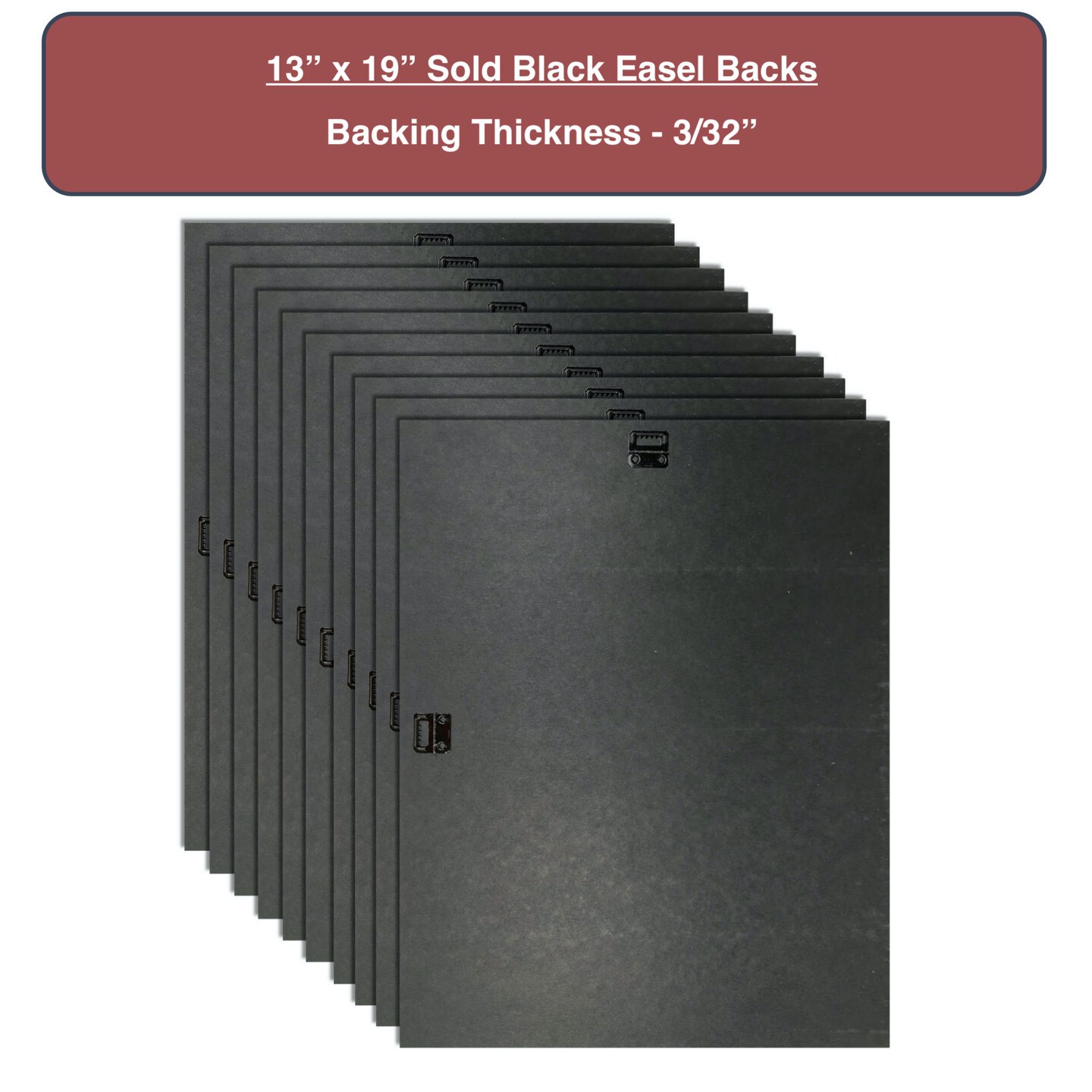 Black Cardboard Hanger Back for Picture Frames, Artwork, and DIY Projects (10 Pack)