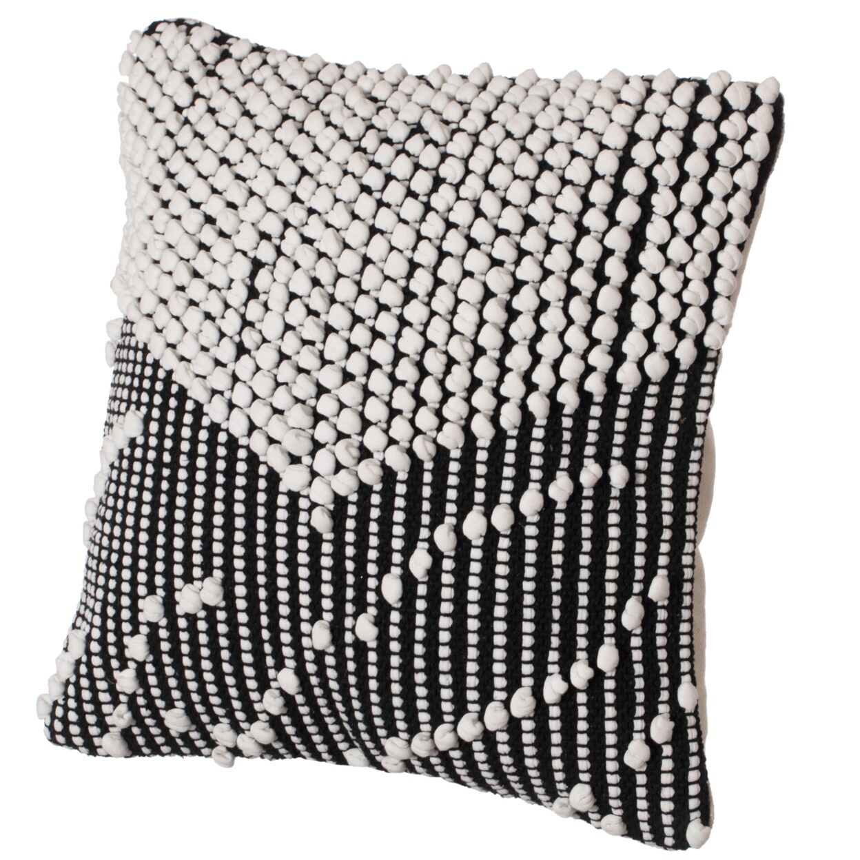 DEERLUX 16" Decorative Handwoven Cotton Throw Pillow Cover with Embossed Dots