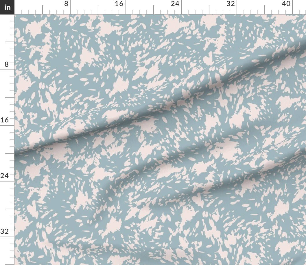 Duck Egg Blue Abstract Jungle Aqua Cream Modern Custom Printed Fabric by Spoonflower Various Fabrics by the Yard or Fat Quarter