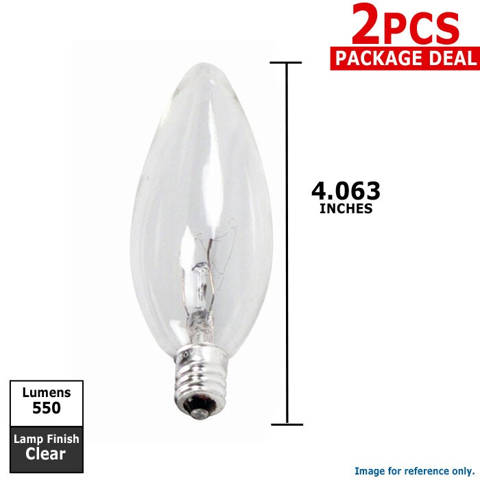Philips 60w 120v B10.5 DuraMax Clear Decorative Incandescent Light Bulb - 2 pack