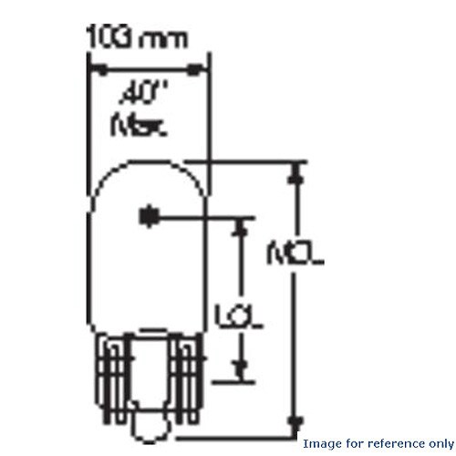 GE 25931 158 3w 14v T3.25 (T3 1/4) W2.1x9.5d Wedge Miniature Automotive bulb