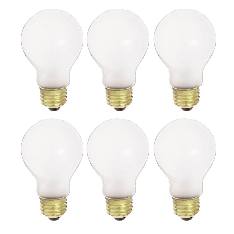 Satco S5013 100W 12V A21 Frosted E26 Base Incandescent - 6 light bulbs