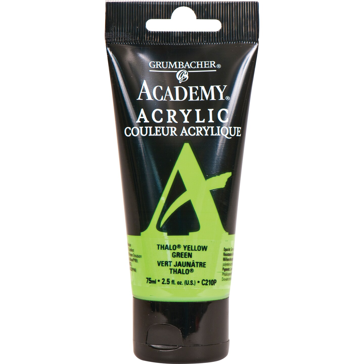 Grumbacher - Academy Acrylic - 75ml Tube - Thalo Yellow Green | Michaels