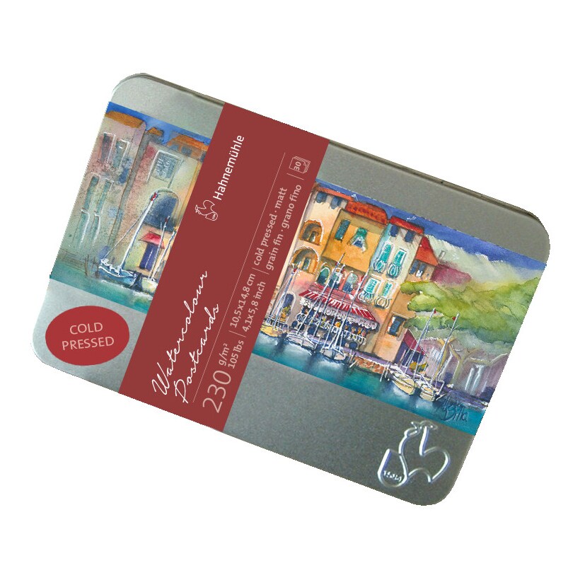 Hahnemühle Watercolor Postcard Tin, Cold Press – St. Louis Art Supply